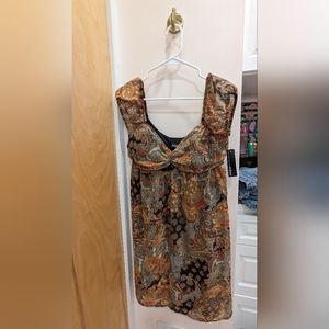 Paisley tie back dress
